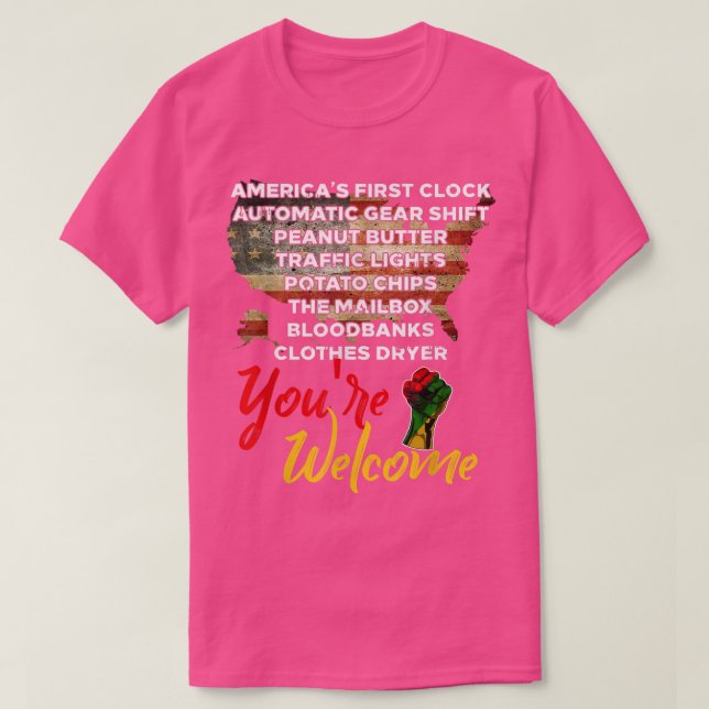 Youre Welcome Black History Month Pride African In T-Shirt (Design Front)
