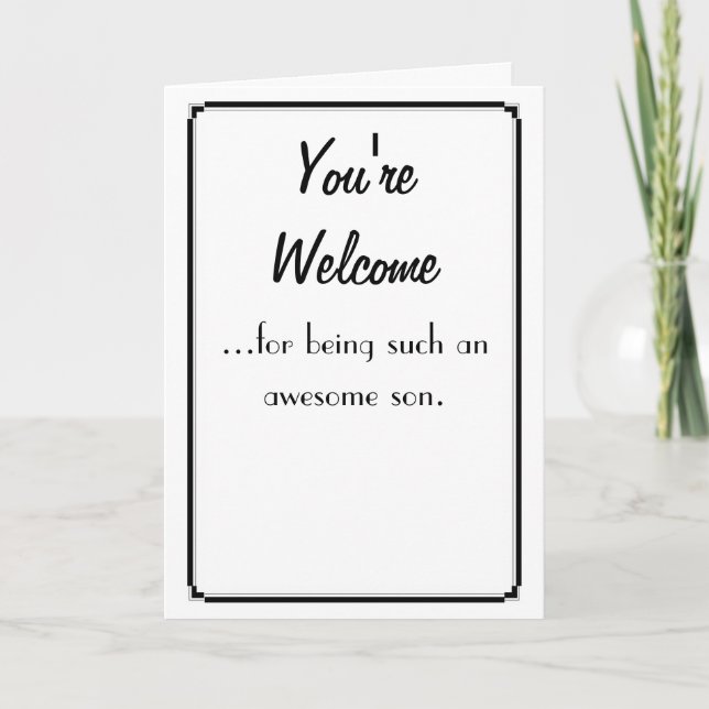 You're Welcome Card (Front)