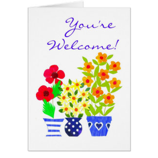'You're Welcome' Card - Flower Power