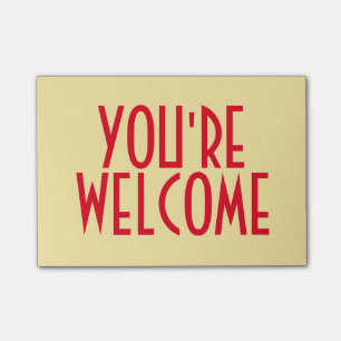 You're Welcome Post-it® Notes