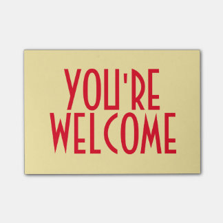 You're Welcome Post-it® Notes