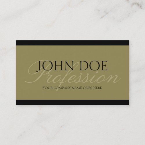 YourJobTitle! Antique Gold Script Business Card Template