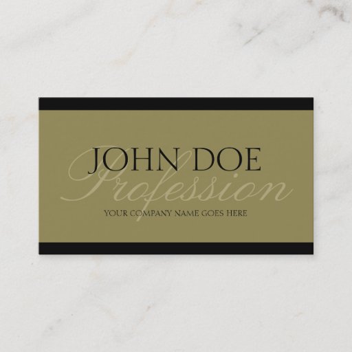 Customizable YourJobTitle! Antique Gold Script Business Card Template