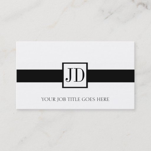 Customizable YourJobTitle Black Ribbon Pendant Match Letterhead Business Card Template