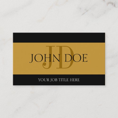 YourJobTitle Gold/Gold Bar Business Card