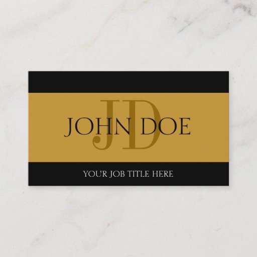 Customizable YourJobTitle Gold/Gold Bar Business Card