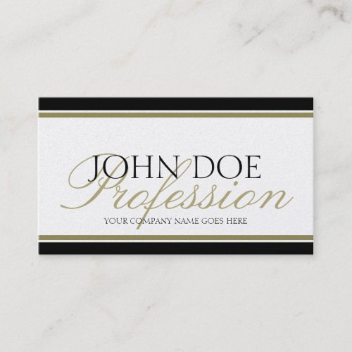 YourJobTitle Gold Script Business Card