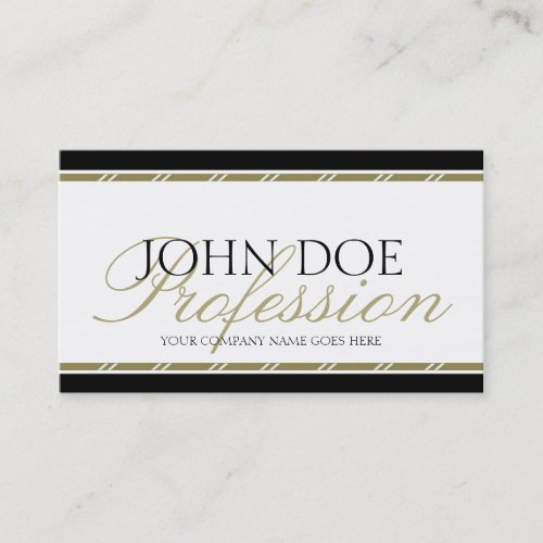 YourJobTitle Gold Script Business Card Templates