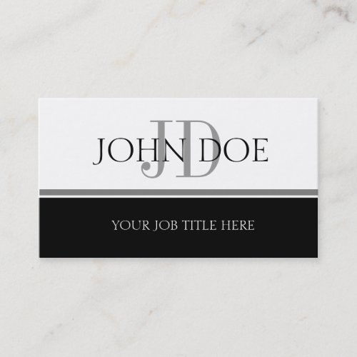 YourJobTitle S Stripe White Business Cards