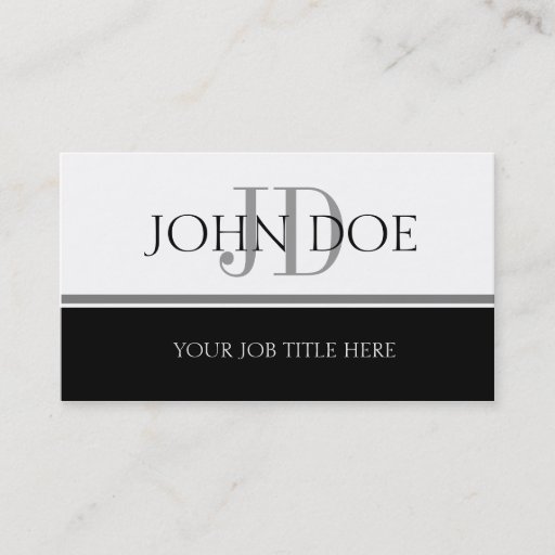Customizable YourJobTitle S Stripe White Business Cards