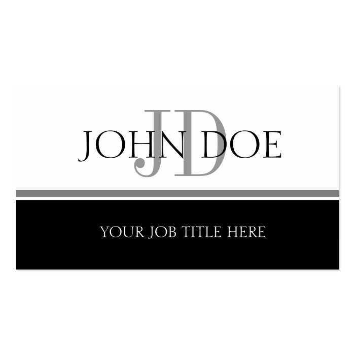 YourJobTitle S Stripe White Business Cards