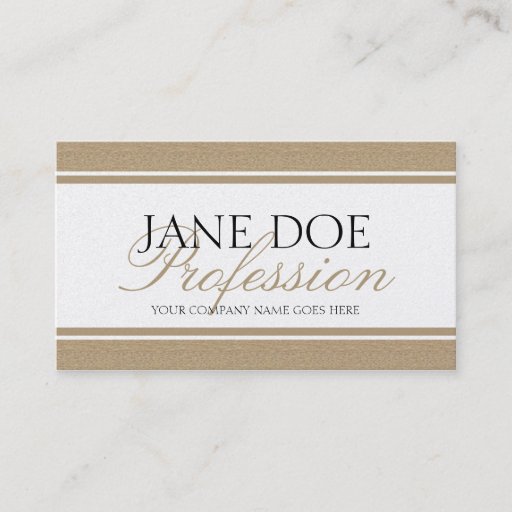 Customizable YourJobTitle Script Dark Golden Tan Business Card Templates