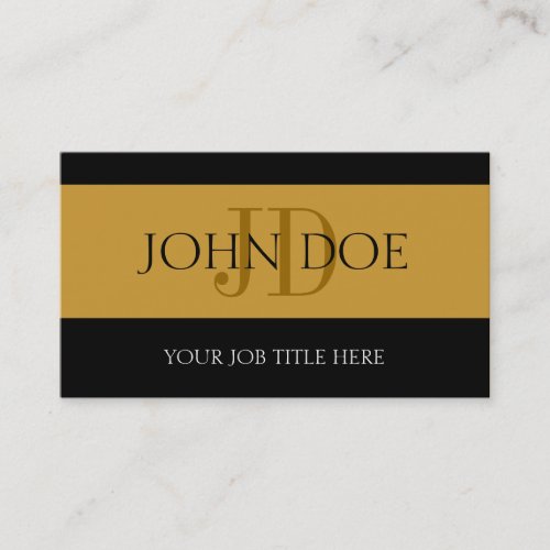 YourJobTitle Stripes Gold Business Card Templates