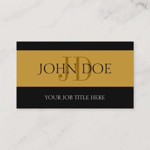 Customizable YourJobTitle Stripes Gold Business Card Templates