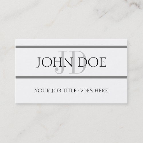 YourJobTitle Stripes W/W Horiz Business Card Template