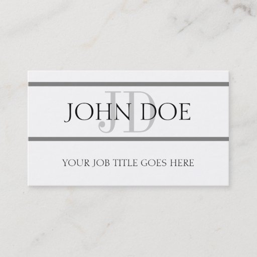 Customizable YourJobTitle Stripes W/W Horiz Business Card Template