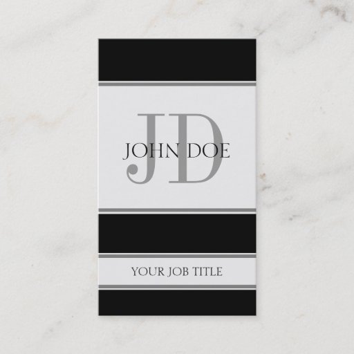 Customizable YourJobTitle Vertical Black Business Cards