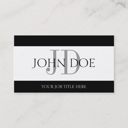 Customizable YourJobTitle White Banner Business Card