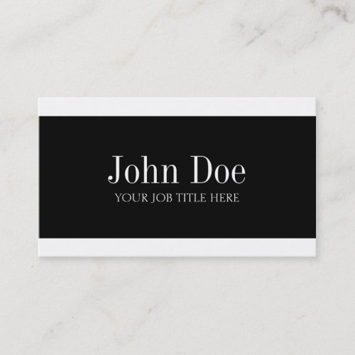 YourJobTitle White Business Cards