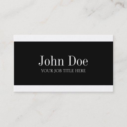 Customizable YourJobTitle White Business Cards