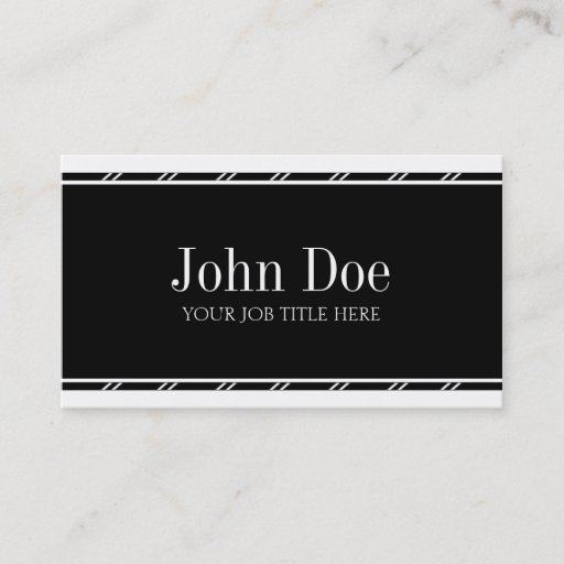 Customizable YourJobTitle! White Business Card Template