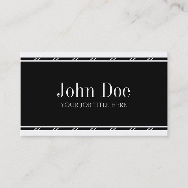 YourJobTitle! White Business Card (Front)