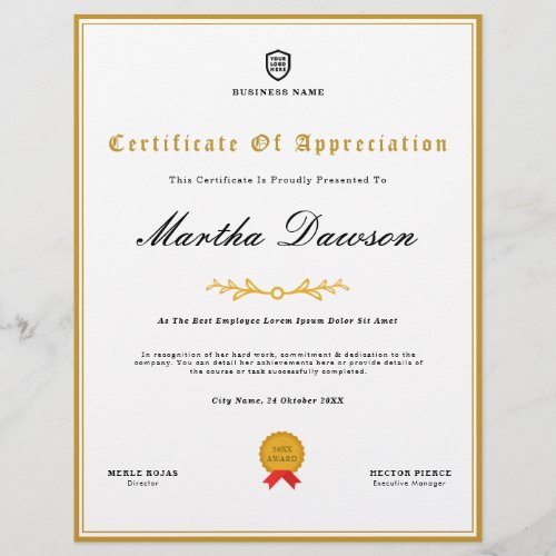 YourLogo Business  Multipurpose Certificate Award