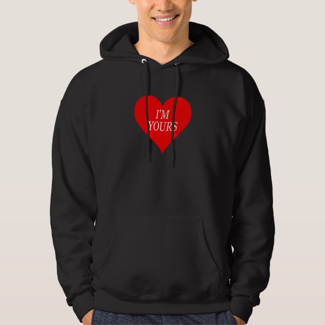 YOURS AF VALENTINE'S SAYING DECORATIONS LADIES WOM HOODIE (Front)
