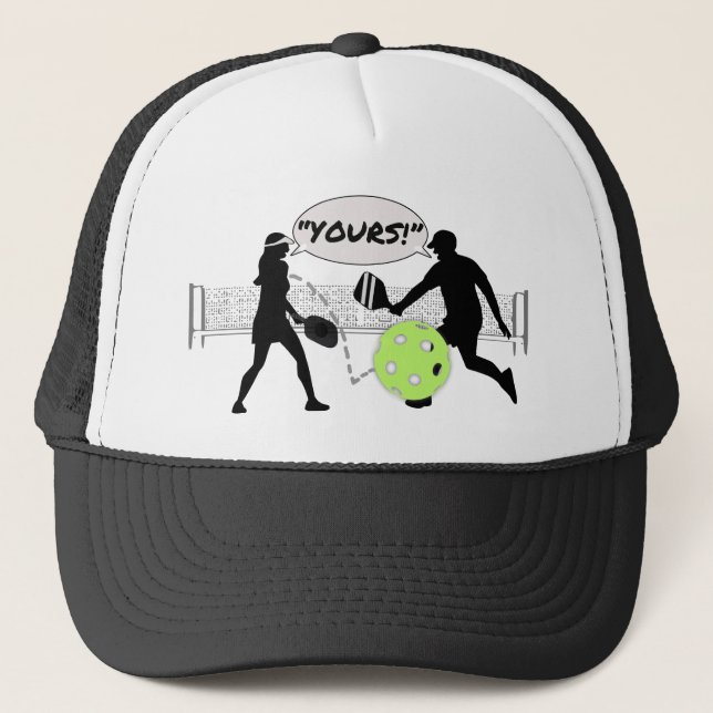 “Yours!” Pickleball Doubles Trucker Hat (Front)