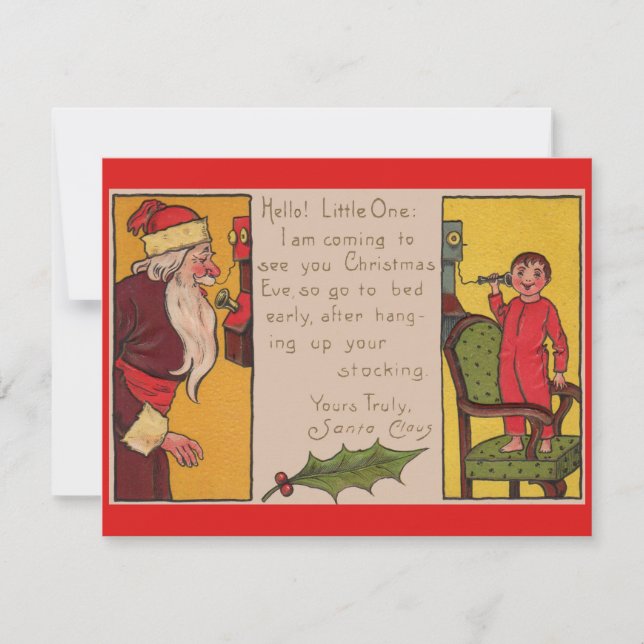 Yours Truly, Santa Claus Holiday Card (Front)