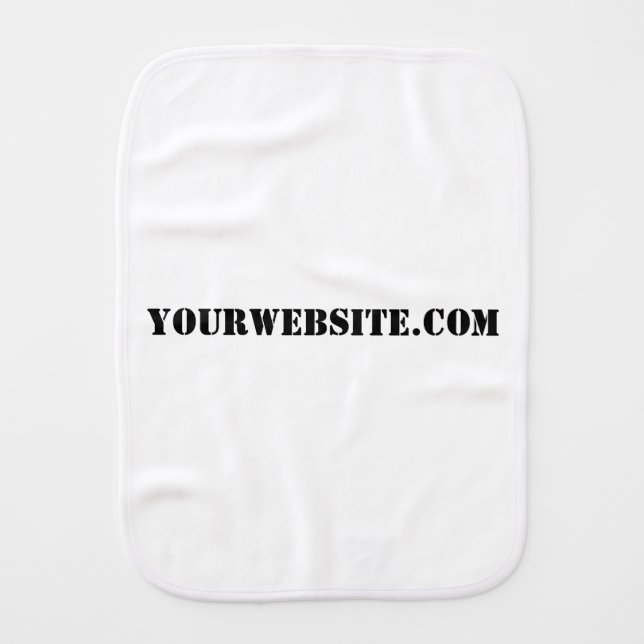 YourWebSite.com Baby Burp Cloth (Front)