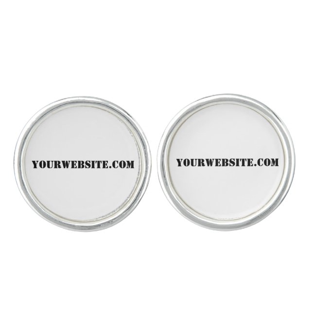 YourWebSite.com Cufflinks (Front)