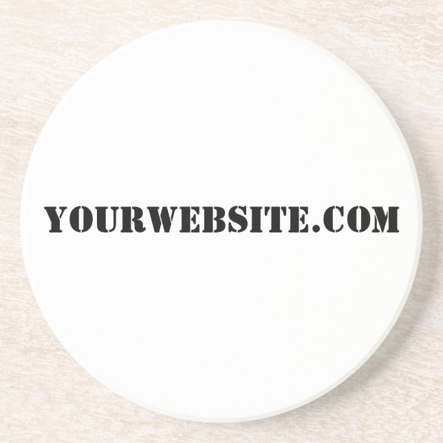 YourWebSite.com Drink Coaster (Front)