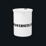 YourWebSite.com Drink Pitcher<br><div class="desc">"YourWebSite.com" Replace the .com address with your Web address. Add any other slogan or text.</div>