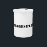 YourWebSite.com Drink Pitcher<br><div class="desc">"YourWebSite.com" Replace the .com address with your Web address. Add any other slogan or text.</div>