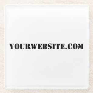 YourWebSite.com Glass Coaster