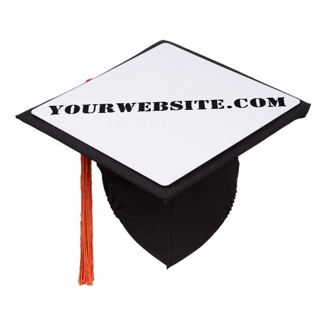YourWebSite.com Graduation Cap Topper (Angled)