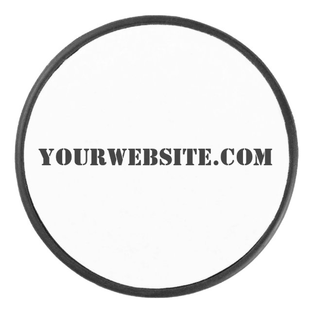 YourWebSite.com Hockey Puck (Front)