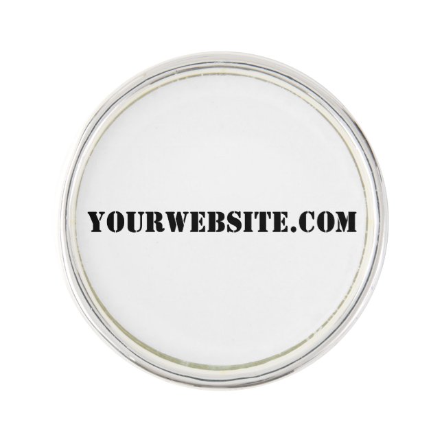 YourWebSite.com Lapel Pin (Front)