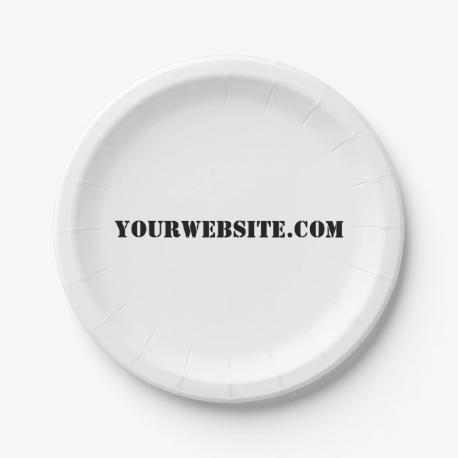YourWebSite.com Paper Plates (Front)