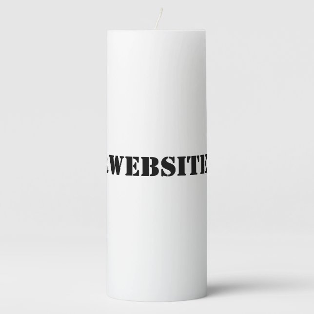 YourWebSite.com Pillar Candle (Front)