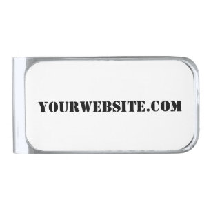 YourWebSite.com Silver Finish Money Clip