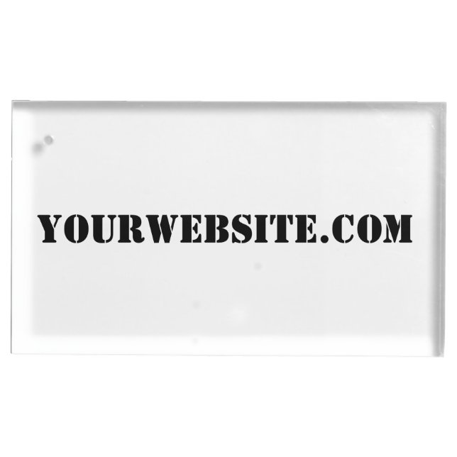 YourWebSite.com Table Card Holder (Front)