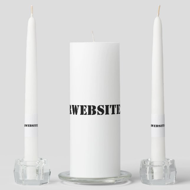 YourWebSite.com Unity Candle Set (Front)