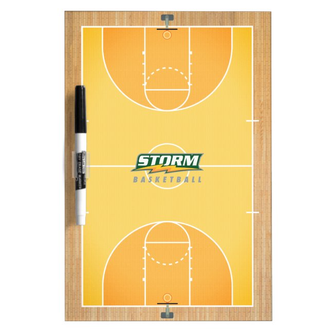 Youth Basketball Coach Dry Erase Board (Front)