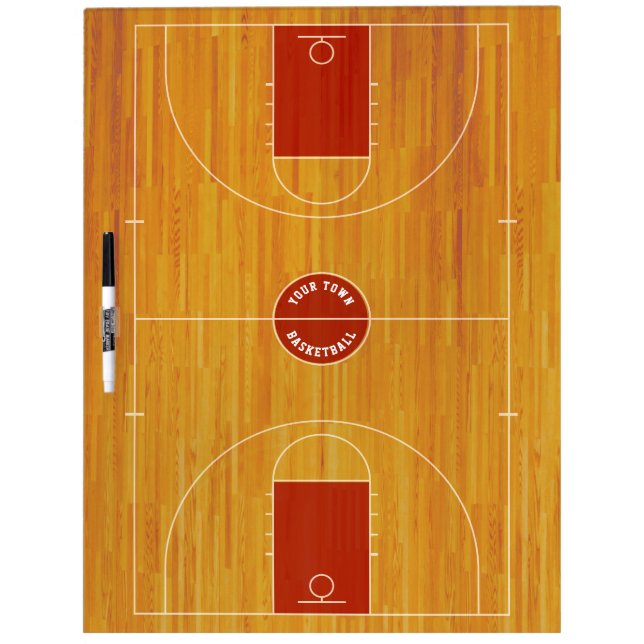 Youth Basketball Coach Dry Erase Board (Front)