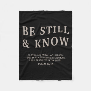 Youth Be Still & Know Christian Teen Girl Wome Fleece Blanket