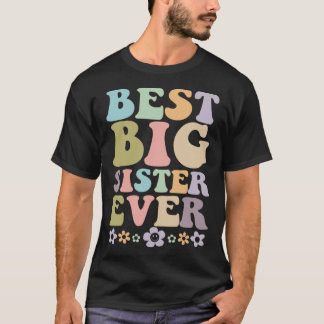 Youth Best Big Sister Ever girl s baby announcemen T-Shirt