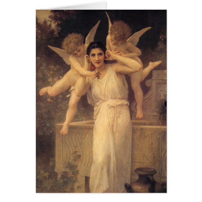 Youth by Bouguereau, Victorian Angels Portrait Cards (Front)