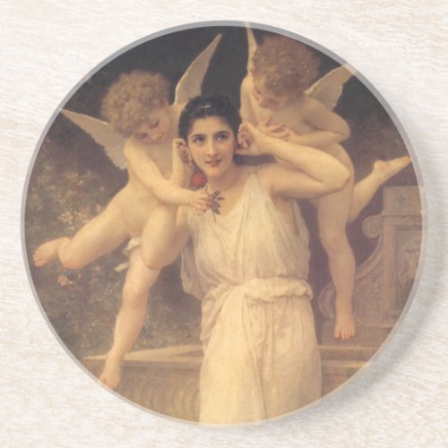 Youth by Bouguereau Victorian Angels Portrait Coaster